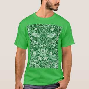 Strawberry Thief Green, William Morris T-Shirt