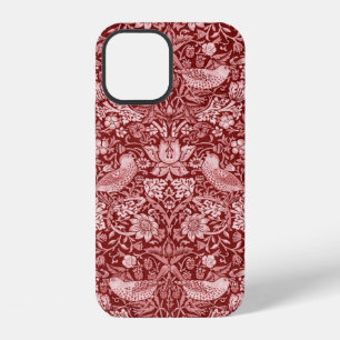 Strawberry Thief Maroon, William Morris iPhone 12 Case