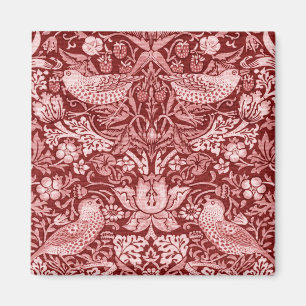 Strawberry Thief Maroon, William Morris Magnet
