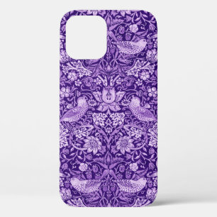 Strawberry Thief Purple, William Morris iPhone 12 Case