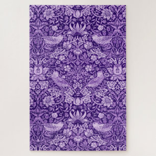 Strawberry Thief Purple, William Morris Jigsaw Puzzle