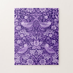 Strawberry Thief Purple, William Morris Jigsaw Puzzle