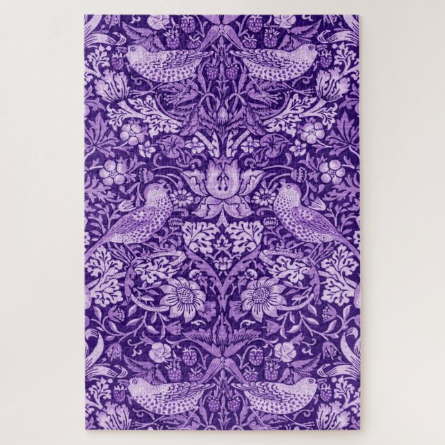 Strawberry Thief Purple, William Morris Jigsaw Puzzle (Vertical)
