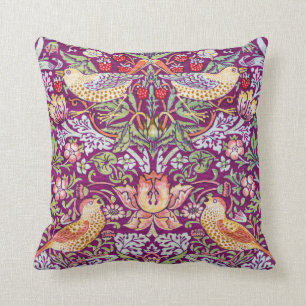 Strawberry Thief Red, William Morris Cushion