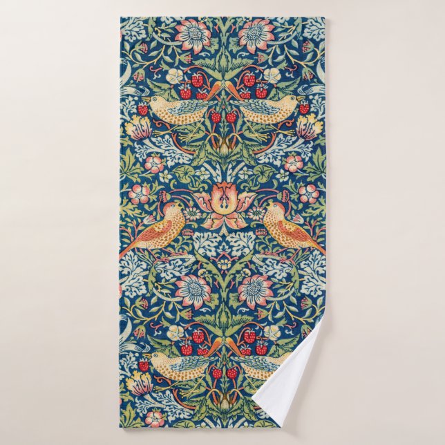 Strawberry Thief, William Morris Bath Towel (Bath Towel)