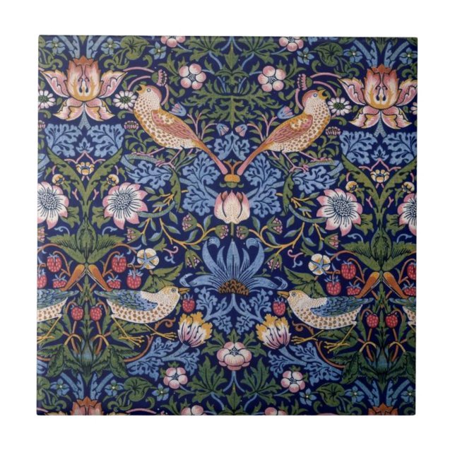  Strawberry Thief ,William Morris  Ceramic Tile (Front)