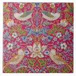 Strawberry Thief, William Morris Ceramic Tile<br><div class="desc">William Morris (24 March 1834 – 3 October 1896) was a British textile designer, poet, novelist, translator, and socialist activist associated with the British Arts and Crafts Movement. He was a major contributor to the revival of traditional British textile arts and methods of production. His literary contributions helped to establish...</div>