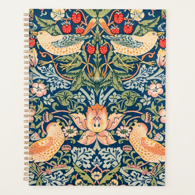 Strawberry Thief William Morris Colourful Planner  (Front)