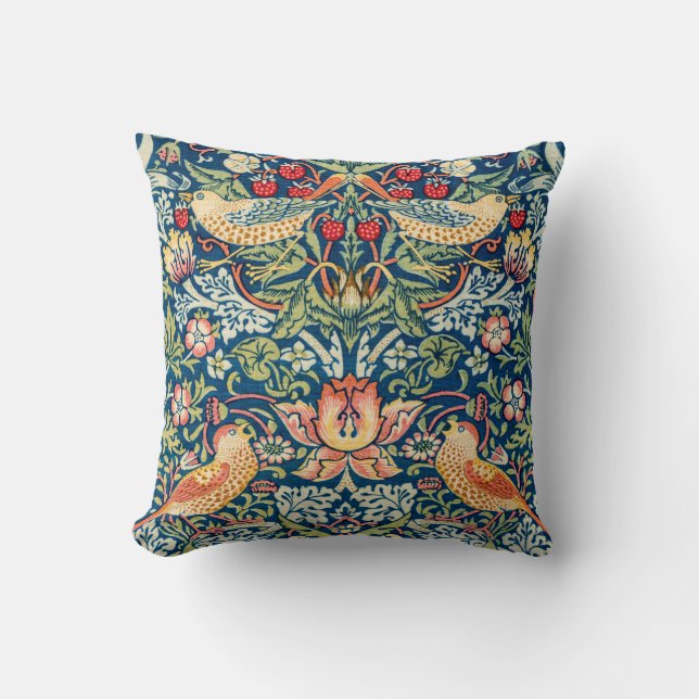 Strawberry Thief, William Morris Cushion (Front)