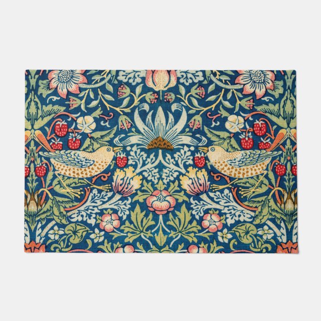 Strawberry Thief, William Morris Doormat (Front)