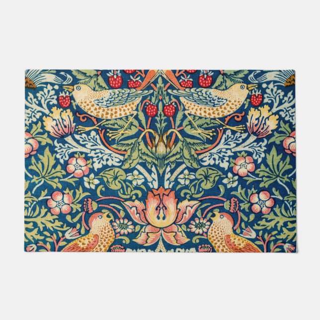 Strawberry Thief, William Morris Doormat (Front)
