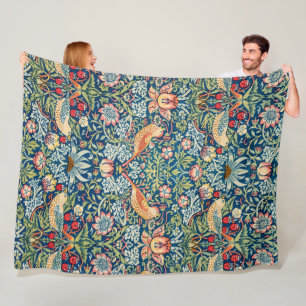 Strawberry Thief, William Morris Fleece Blanket