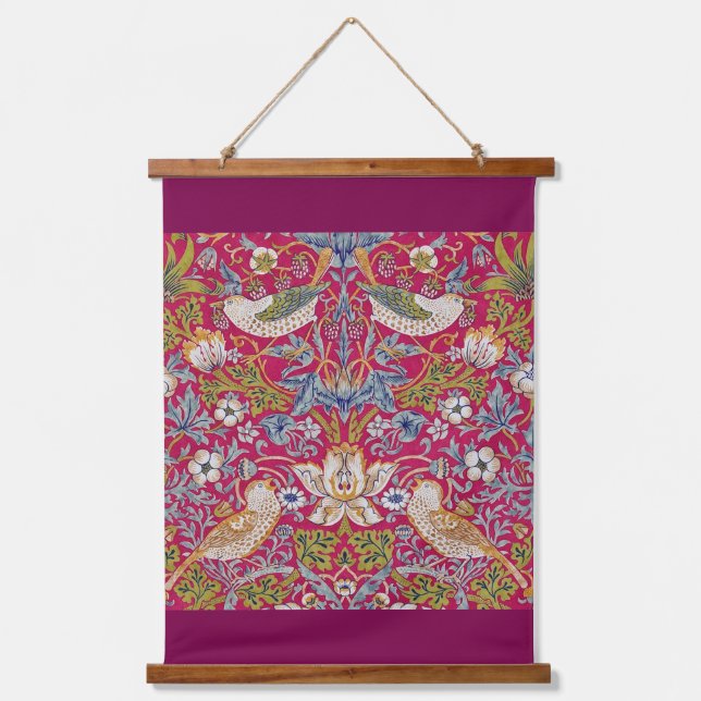 Strawberry Thief, William Morris Hanging Tapestry (Front)
