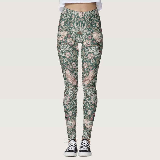 Strawberry Thief, William Morris Leggings (Front)