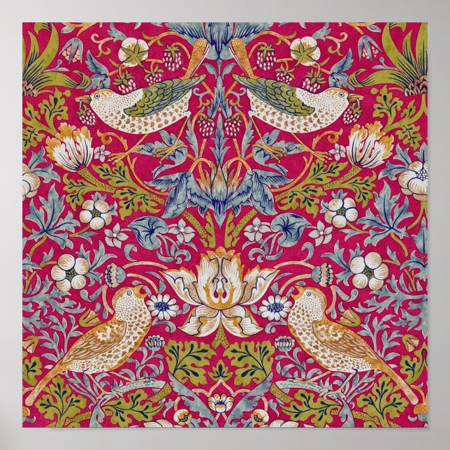 Strawberry Thief, William Morris Poster (Front)