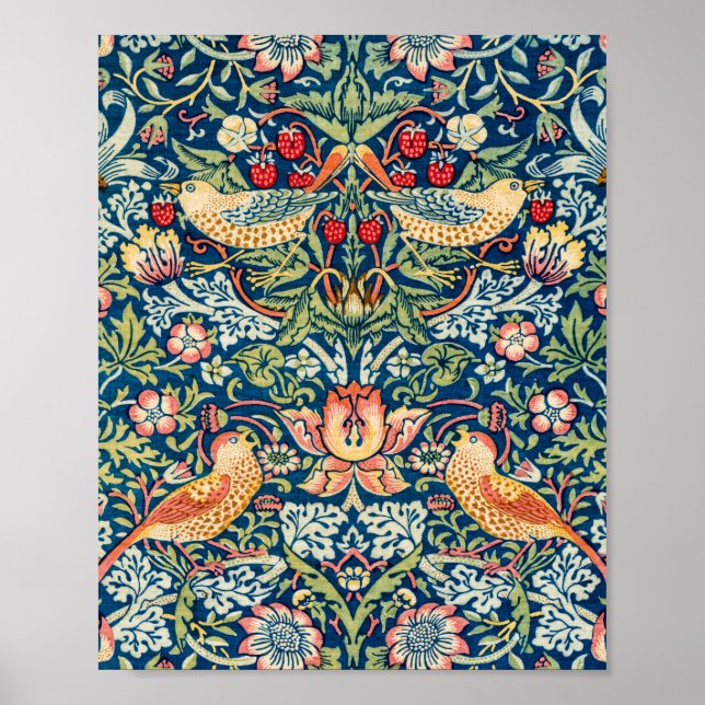 Strawberry Thief, William Morris Poster (Front)