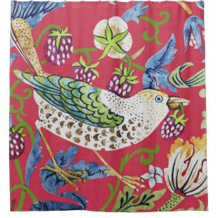 Strawberry Thief William Morris Shower Curtain