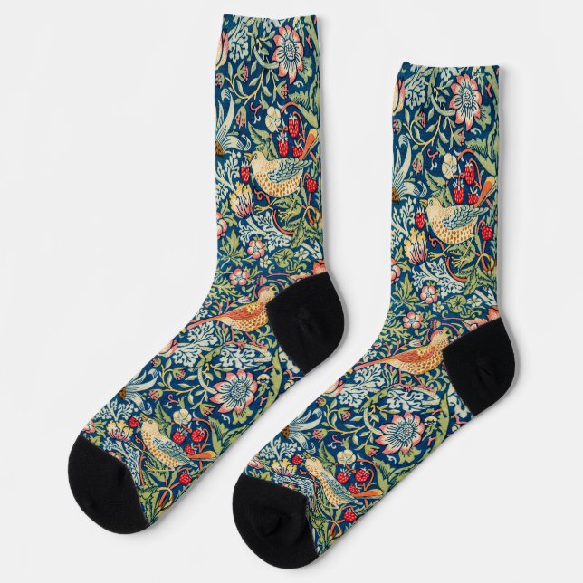 Strawberry Thief, William Morris Socks (Left)