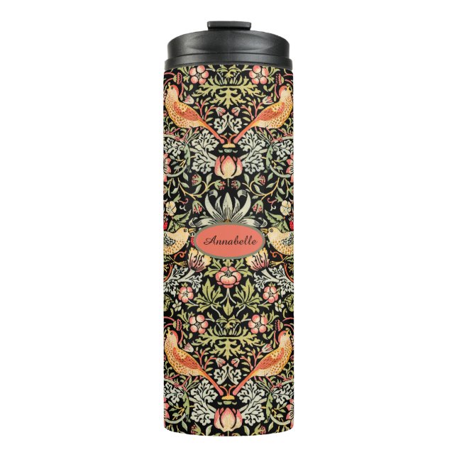 Strawberry Thief WIlliam Morris Thermal Tumbler (Front)