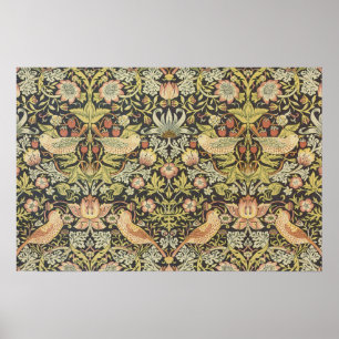 Strawberry Thieves by William Morris, Textiles Poster