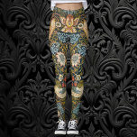 Strawberry Thieves by William Morris, Vintage Art Leggings<br><div class="desc">Strawberry Thieves (1883) by William Morris is a vintage Victorian Era fine art Pre-Raphaelite textile pattern. Wild strawberries on a dark blue decorative floral background with blooming spring flowers,  fruit and birds. The berry thieves are thrushes. Originally created as fabric for curtains or drapes.</div>