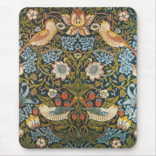 Strawberry Thieves by William Morris, Vintage Art Mouse Pad