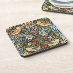 Strawberry Thieves William Morris Antique Pattern Coaster