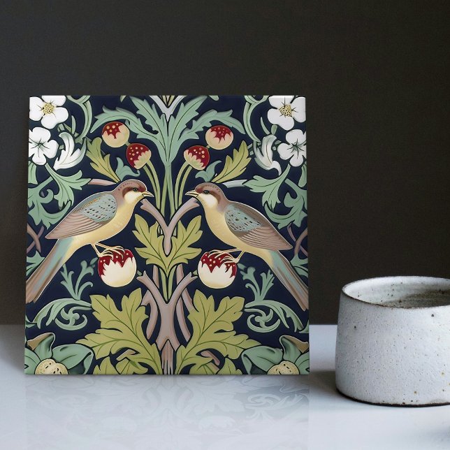 Strawberry Thieves William Morris Art Nouveau Ceramic Tile (Creator Uploaded)