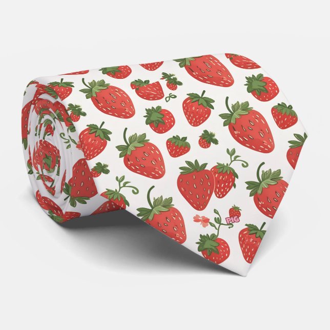 Strawberry Tie (Rolled)