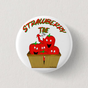 Strawberry Time! 3 Cm Round Badge