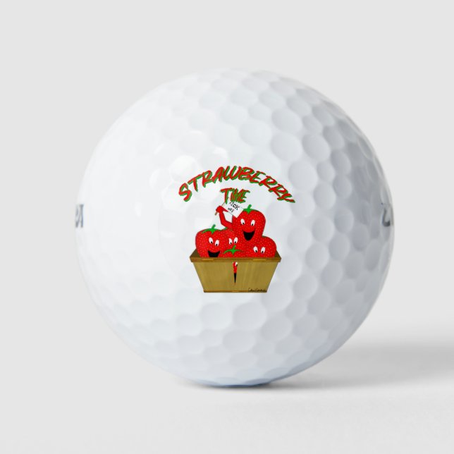 Strawberry Time! Golf Balls (Front)