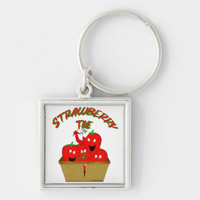 Strawberry Time! Key Ring (Front)