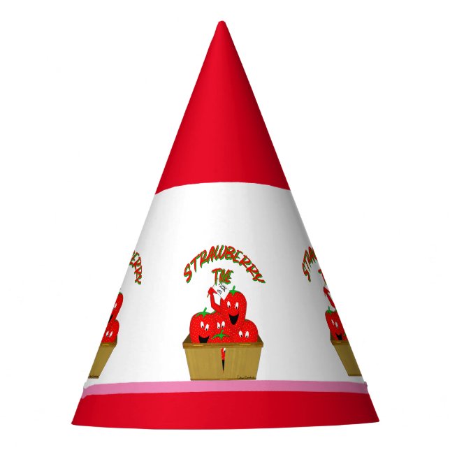 Strawberry Time! Party Hat (Front)