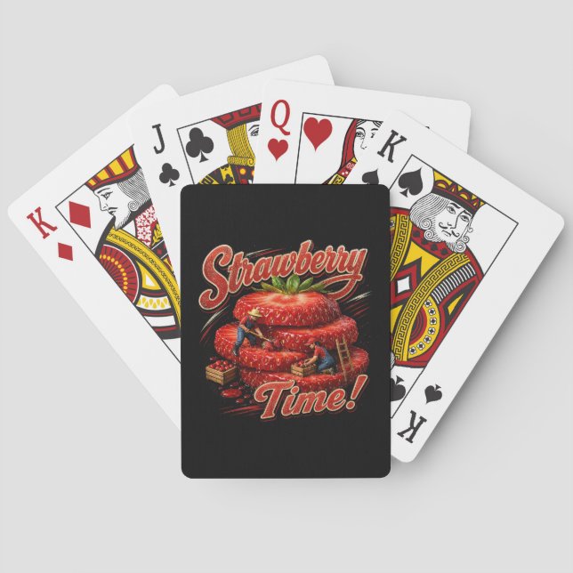 Strawberry Time! Playing Cards (Back)