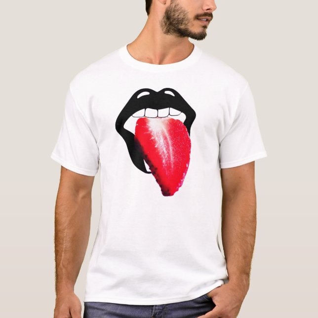 Strawberry tongue-pull T-Shirt (Front)