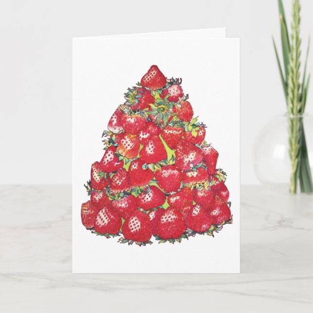 Strawberry Tree Holiday Card (Front)