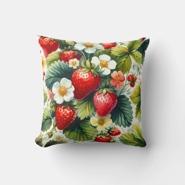 Strawberry Tumbler | Fruit Tumbler | Summer Tumble Cushion (Front)