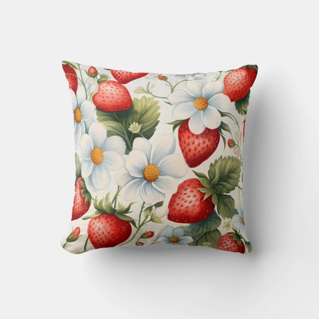 Strawberry Tumbler | Fruit Tumbler | Summer Tumble Cushion (Front)