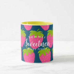 Strawberry Turquoise Blue  Mug