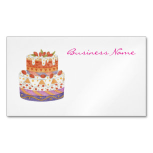 Strawberry two-tier cake 	Magnetic business card