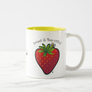 Strawberry. Two-Tone Coffee Mug