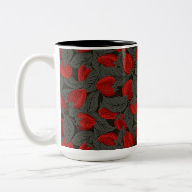 Strawberry  Two-Tone coffee mug (Left)