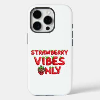 Strawberry vibe only iPhone 16 pro case