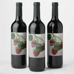 Strawberry Vine Food and Beverage Label Set