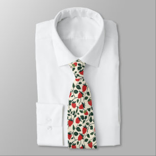 Strawberry Vine Pattern Tie