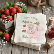 Strawberry Vintage Girl Baby Shower 