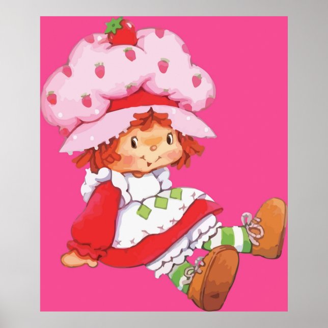 Strawberry Vintage Retro 80s 1980s Cartoon Poster (Front)
