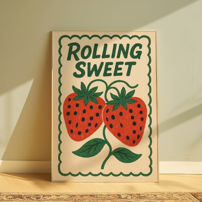 Strawberry Wall Art | Cute Strawberry Poster (Creator Uploaded)