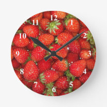 Strawberry wall clock | Healthy food photography