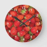 Strawberry wall clock | Healthy food photography